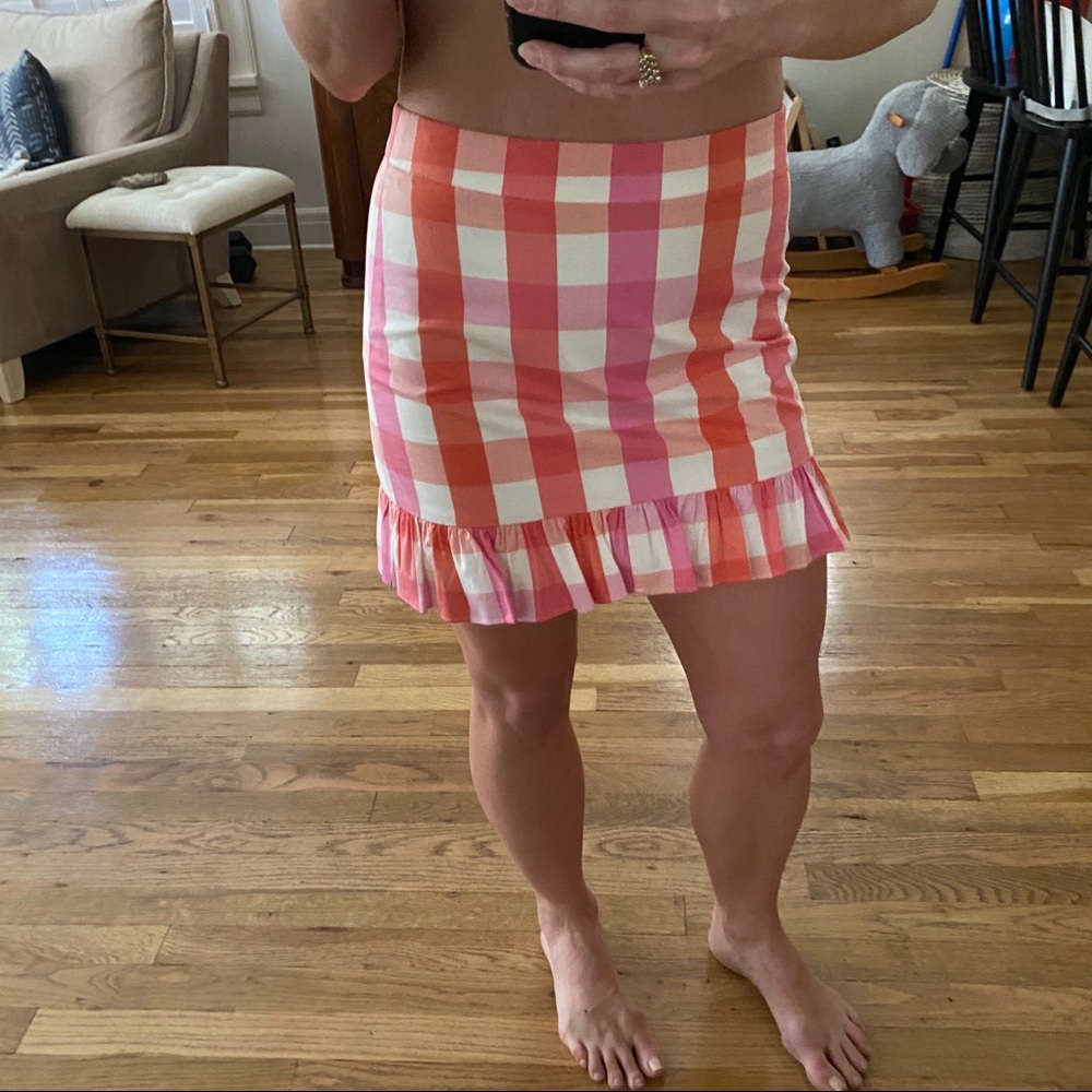 J. Crew Cotton Gigham Skirt